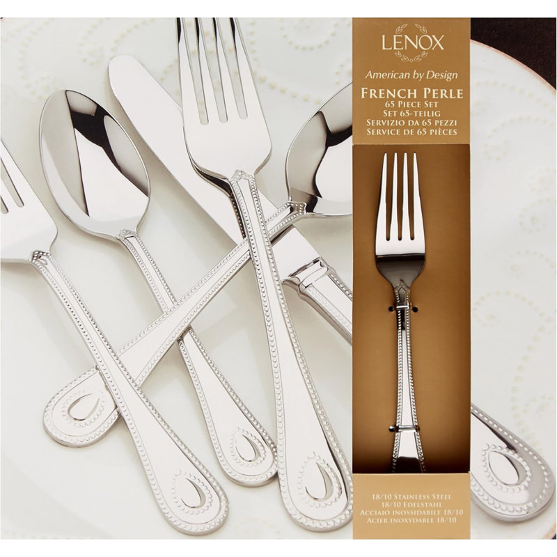 Lenox French Perle 65-Piece Flatware Set & Reviews | Wayfair